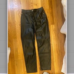 Zara Black Leather Pants